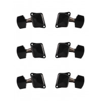 AL-015BK-P Комплект 3+3 колковой механики, черный, Alice AL-015BK-P Комплект 3+3 колковой механики, черный, Alice