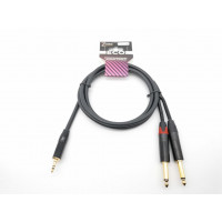 E35-3,5-2J-0100-0 Кабель аудио 3.5-2х6.3мм, 1м, ZZcable