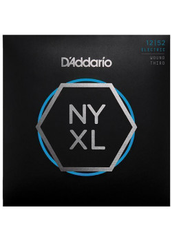 NYXL1252W NYXL Комплект струн для электрогитары, Light, опл.3-ей струны, 12-52, D'Addario