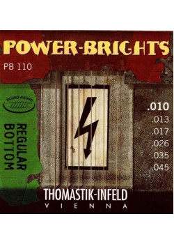 PB110 Power-Brights Regular Bottom Комплект струн для электрогитары, 10-45, Thomastik