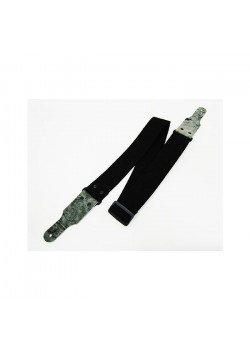 FL00014C Cotton Ремень для гитары, хлопок, черный, Fidel
