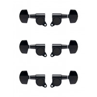 J-01-BK-3+3-Metallor Колки для гитары 3+3, черные, Metallor