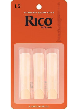 RIA0315 Rico Трости для саксофона сопрано, размер 1.5, 3шт, Rico