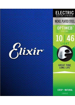 19052 Optiweb Комплект струн для электрогитары, никелированная сталь, Light 10-46, Elixir