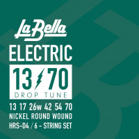 HRS-D4 HRS Drop Tune Комплект струн для электрогитары, никелированные, 13-70, La Bella