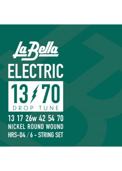HRS-D4 HRS Drop Tune Комплект струн для электрогитары, никелированные, 13-70, La Bella