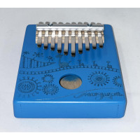 KMKr-2-BL-NEW Escudo Калимба, резонаторная, 10 язычков, трапеция, синяя, Мозеръ
