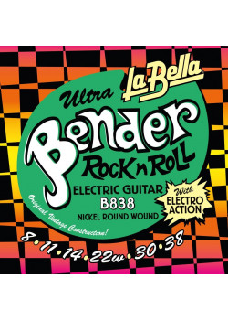 B838 The Bender Ultra Комплект струн для электрогитары, никелированные, 8-38, La Bella