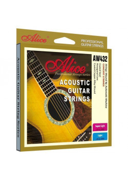 AW432-SL Комплект струн для акустической гитары, медь, 11-52 Alice