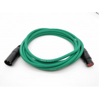 E1-XLR-M-F-0100-5 Кабель микрофонный (балансный), зеленый, 1м, ZZcable