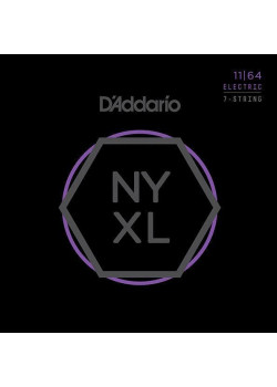 NYXL1164 NYXL Комплект струн для 7-струнной электрогитары, Medium, 11-64, D'Addario