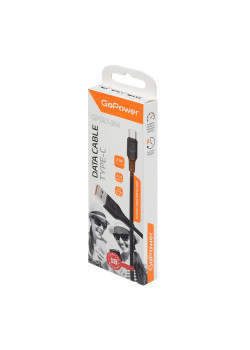 00-00022775 Кабель GP01T-2M USB (m)-Type-C (m) 2.0м 2.1A, черный, GoPower