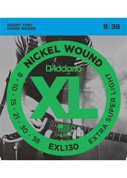 EXL130 XL NICKEL WOUND Струны для электрогитары Extra Super Light 8-38 D`Addario
