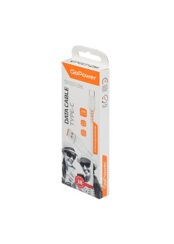00-00022774 Кабель GP01T-2M USB (m)-Type-C (m) 2.0м 2.1A, белый, GoPower