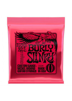 Струны для электрогитары никелированные 2226 Burly Slinky Nickel Wound 11-52 Ernie Ball