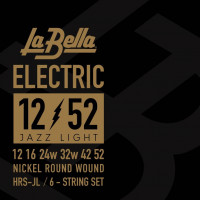 HRS-JL HRS Комплект струн для электрогитары, никелированные, 12-52, La Bella