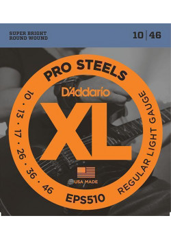 EPS510 XL PRO STEEL Струны для электрогитары Regular Light 10-46 D`Addario