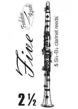 FR25C001 Five Трости для кларнета No 2,5 (5шт), FedotovReeds