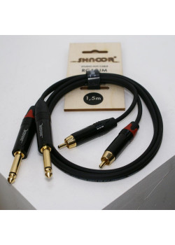 RCA2JM-2m Компонентный кабель 2хRCA - 2хjack, 2м, SHNOOR RCA2JM-2m Компонентный кабель 2хRCA - 2хjack, 2м, SHNOOR