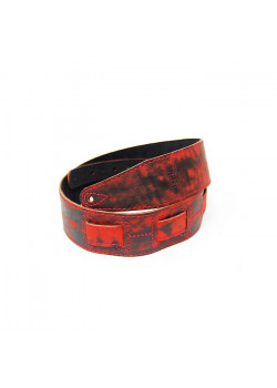 FL60023L21L Leather 21 Ремень для гитары, кожаный, огонь, Fidel