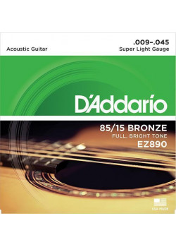 EZ890 AMERICAN BRONZE 85/15 Струны для акустической гитары Super Light 9-45 D`Addario