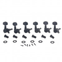 MX1368BK-6 Колки для гитары, 6л, локовые, черные, Musiclily