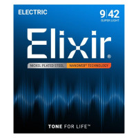 12002 NANOWEB Комплект струн для электрогитары, Super Light, 9-42, Elixir