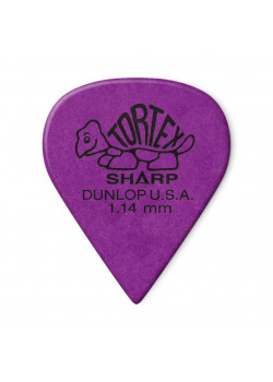 412P1.14 Tortex Sharp Медиаторы 12шт, толщина 1,14мм, Dunlop