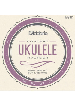 EJ88C Комплект струн для концертного укулеле, D'Addario