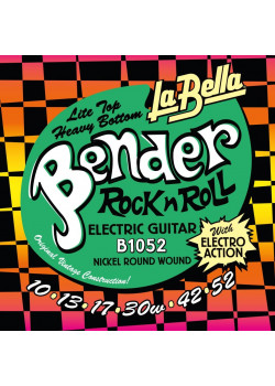 B1052 The Bender L.Top/H.Bottom Комплект струн для электрогитары, никелированные, 10-52, La Bella