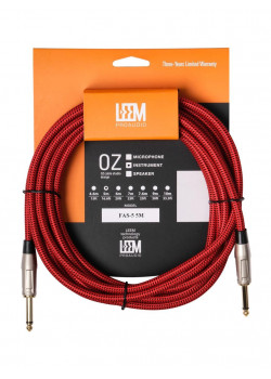 FAS-5(RD/BK) Кабель инструментальный, красный/черный, 5м, Leem