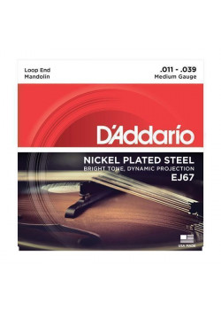 EJ67 Комплект струн для мандолины, никелированные, Medium, 11-39, D'Addario