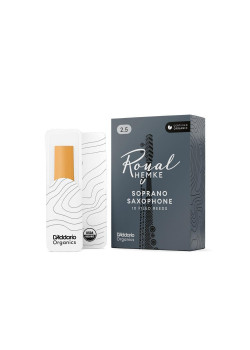RHKP10SSX250 Royal Hemke Organic Трости для саксофона сопрано, размер 2.5, 10шт, D'Addario