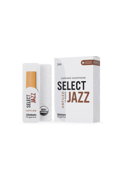 ORRS10SSX3M Organic Select Jazz Unfiled Трости для саксофона сопрано, размер 3M, 10шт, D'Addario
