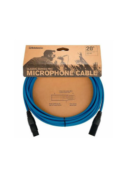 PW-CPMIC-20BU Classic Series Pro Микрофонный кабель, 6м, синий, D'Addario