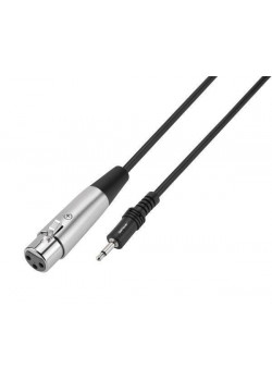 00-00032070 Кабель AUX Jack 3.5мм (m)-XLR 3м ПВХ черный, GoPower