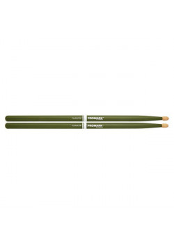 TX5BW-GREEN 5B Барабанные палочки, зеленые, орех гикори, деревянный наконечник, ProMark