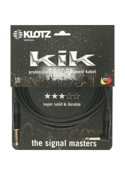 KIKKG4.5PRSW KIK Кабель инструментальный 4,5м, прямой/угловой коннекторы, Klotz