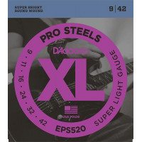 EPS520 XL PRO STEEL Струны для электрогитары Super Light 9-42 D`Addario
